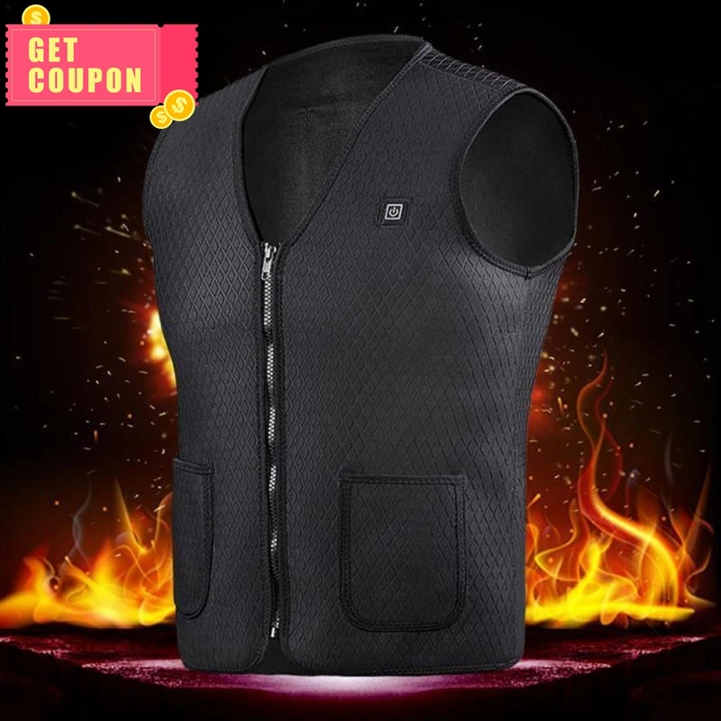 Мужская и женская уличная инфракрасная нагревательная жилетка зимняя гибкая USB