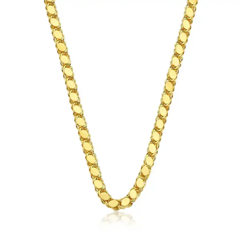 

Silverlina Silver Gold Sequin Barley Chain