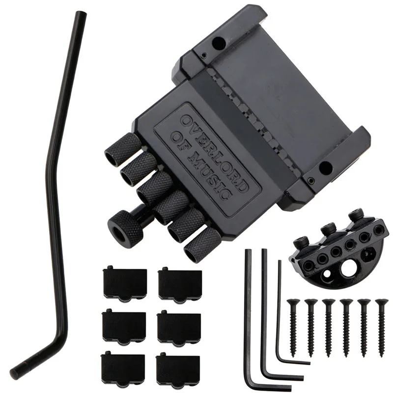 

Black 6 String Guitar Tailpiece Tremolo Bridge For Headless Guitar QW