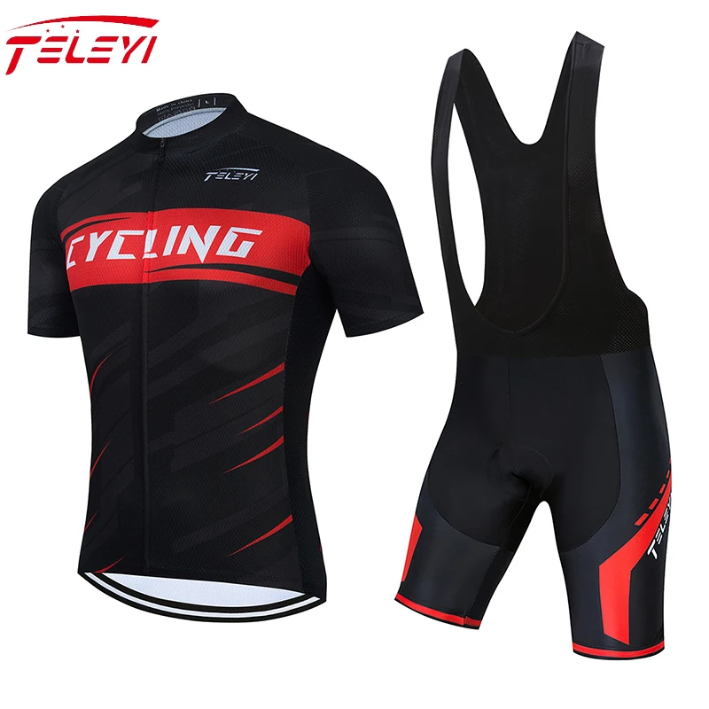 

TELEYI Cycling Sets Bike uniform Summer Cycling Jersey Set Road Bicycle Jerseys MTB Bicycle Wear Breathable Cycling Clothing