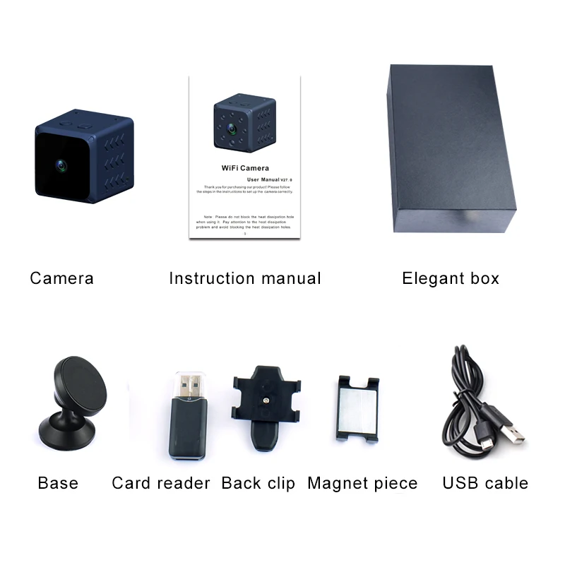 

Mini Camera Wireless Wifi IP Camera Home Security HD 1080P DVR IR Automatic Night Vision Remote Action Cameras Cloud storage