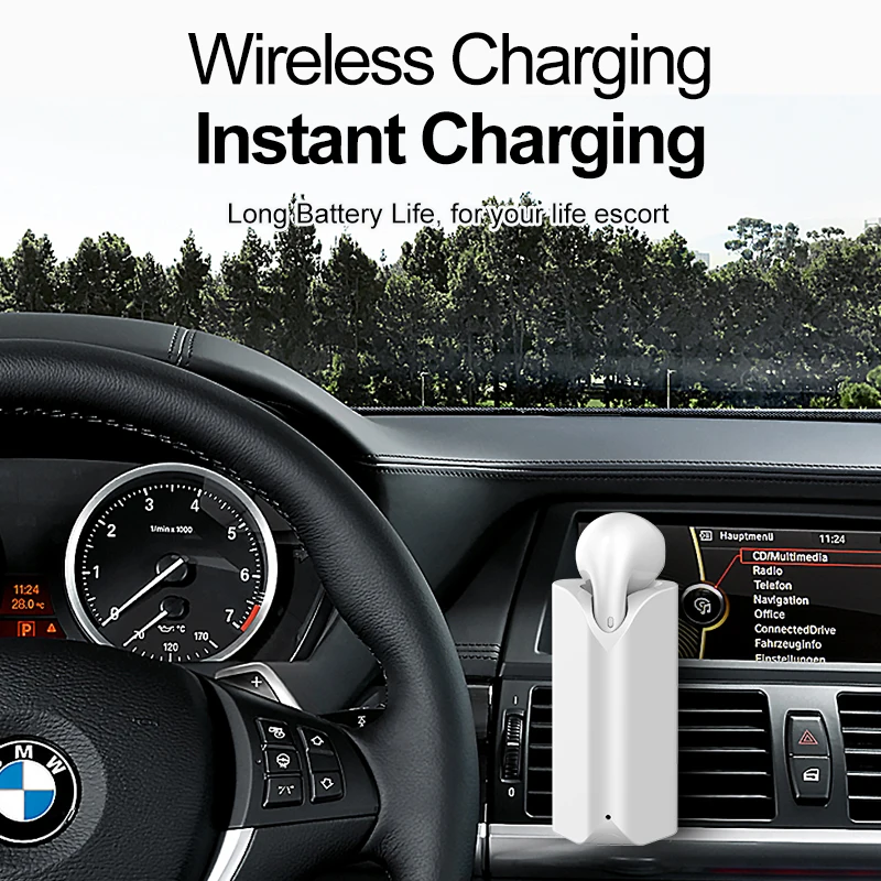 lymoc wireless headsets with microphone charging base trucker bluetooth 5 0 earphone handsfree for cell phone call center office free global shipping