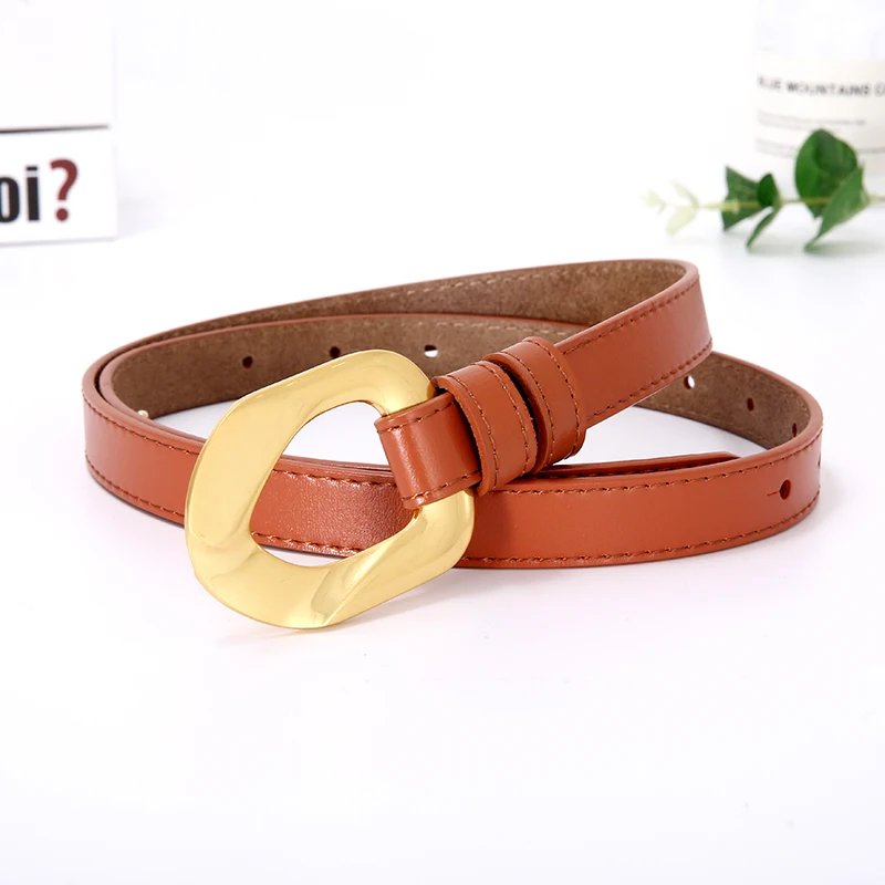 

Women Belt Retro Genuine Leather Luxury Belt Pinhole Buckle Jeans Female Waistband Designer High Quality Lady Belt Fashion New