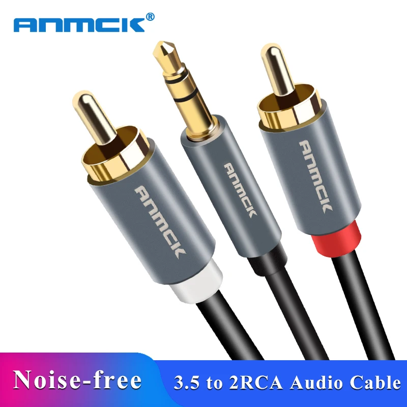 Аудиокабель Anmck HIFI с разъемом Aux 3 5 мм на 2 RCA м 8 10 для ТВ приставки динамика провода