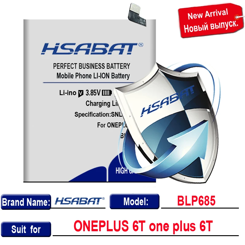 for one plus 6T HSABAT BLP633 BLP637 BLP571 BLP597 BLP613 BLP607 BLP657 BLP685 Батарея для Oneplus 1+ 1+ для one Plus 2, 3, 5, 6, 6 S, T X 3T A3010 - Цвет: for one plus 6T
