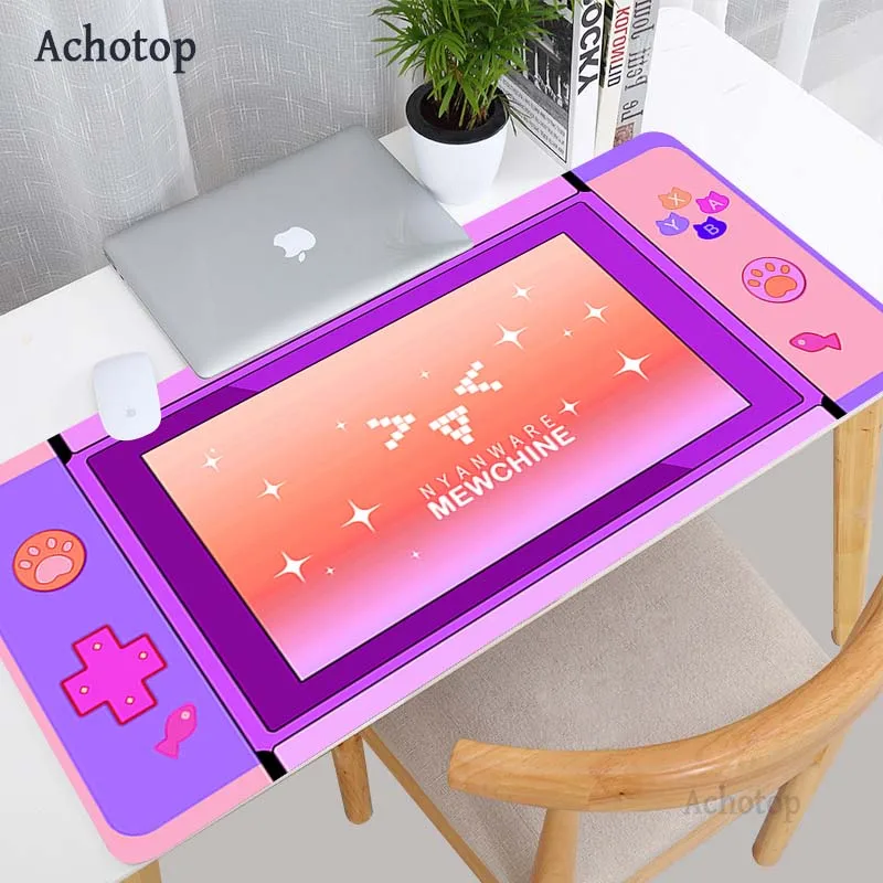 

Large Anime Pink Mousepad Gamer Cute Kawaii XL Gaming Mouse Pad Rubber Otaku Locking Edge Big Fashion Laptop Notebook Desk Mats