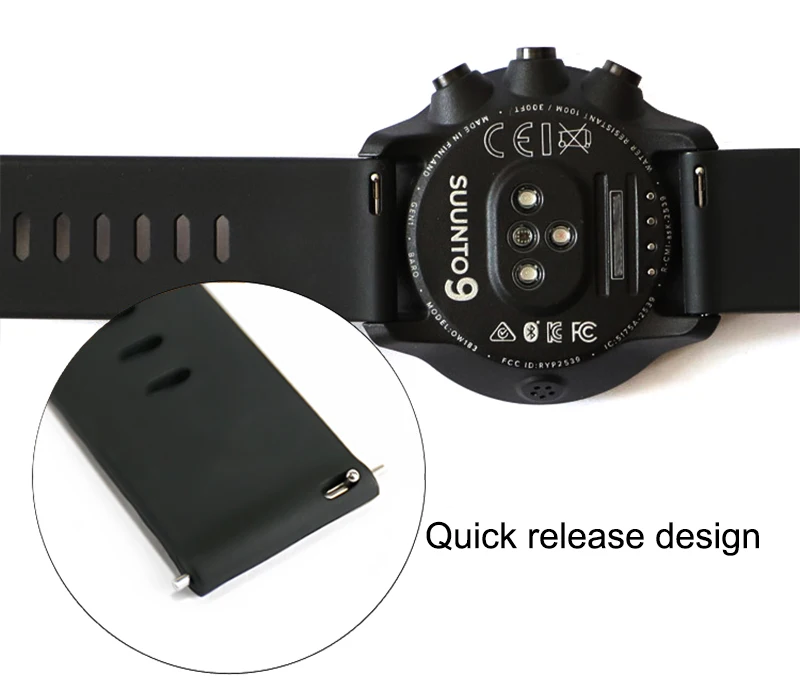Силиконовый сменный ремешок для наручных часов браслет Suunto 9 D5 D5I Spartan спортивный