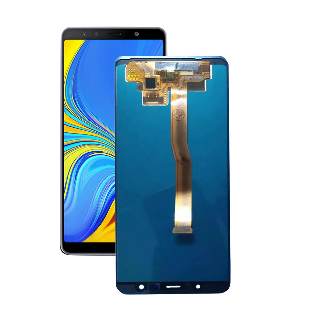 Black OLED Супер AMOLED/OLED/TFT lcd для samsung Galaxy A7 A750 SM-A750F A750F дисплей с сенсорным экраном в сборе Запасная часть - Цвет: Black OLED