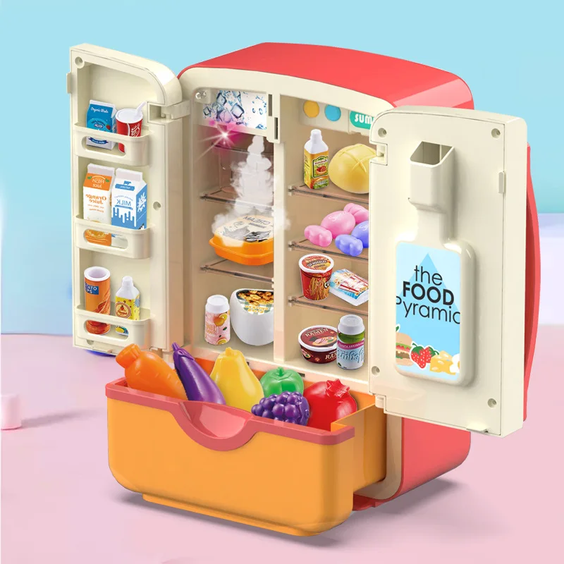 

Холодильник морозильная камера со льдом Кухня магнит холодильника для Кулинария для детей притворяться Кухня в наборе с аксессуарами спре...