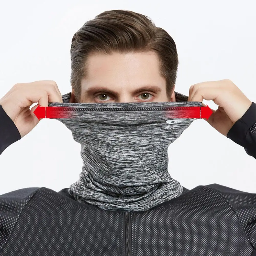 Осенне-зимний теплый мотоциклетный чехол на половину лица эластичный бархатный