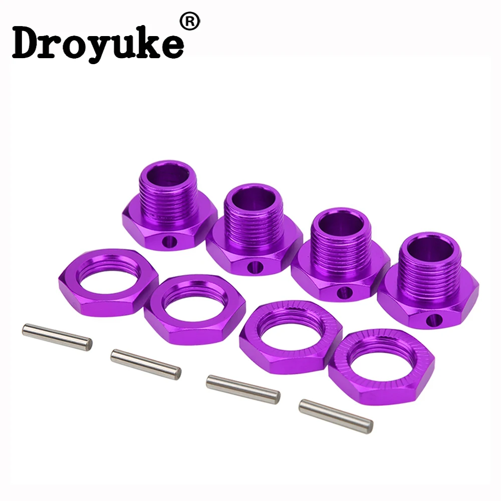 Droyuke 4 шт. RC Hex Driver колеса 17 мм из алюминиевого сплава Шестигранная муфта запчасти