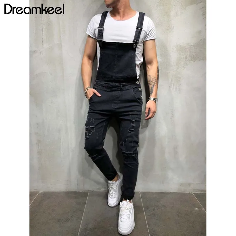 Мужские джинсовые комбинезоны Dreamkeeel повседневные свободные штаны комбинезон в