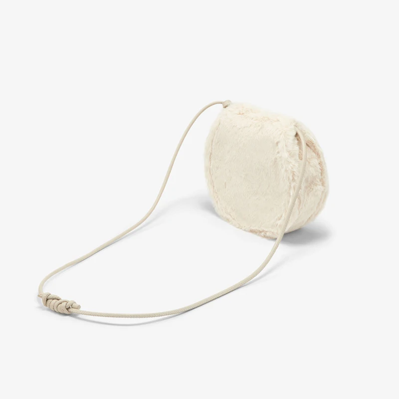 

CASMOR Designer Bags 2019 Autumn and Winter Plush Ladies Clamshell Circular Bag Lady Solid PU Shoulder Bags Women Crossbody Bag