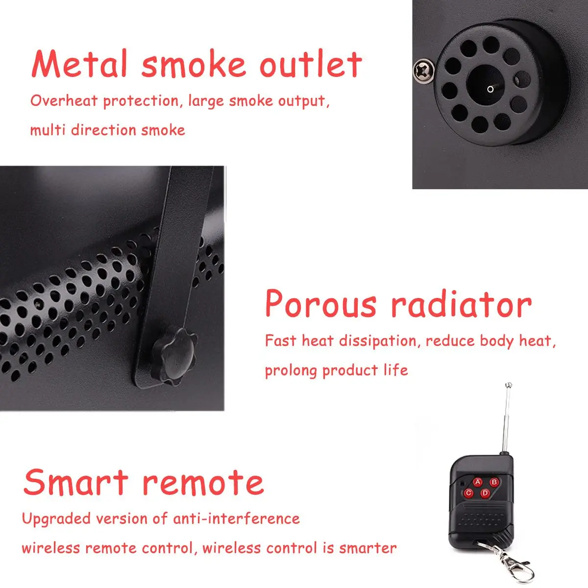 

500W Fog/Smoke/Mist Machine with Remote Control RGB LED Thrower DJ Party family ball leisure parties Stage Light Smoke Thrower