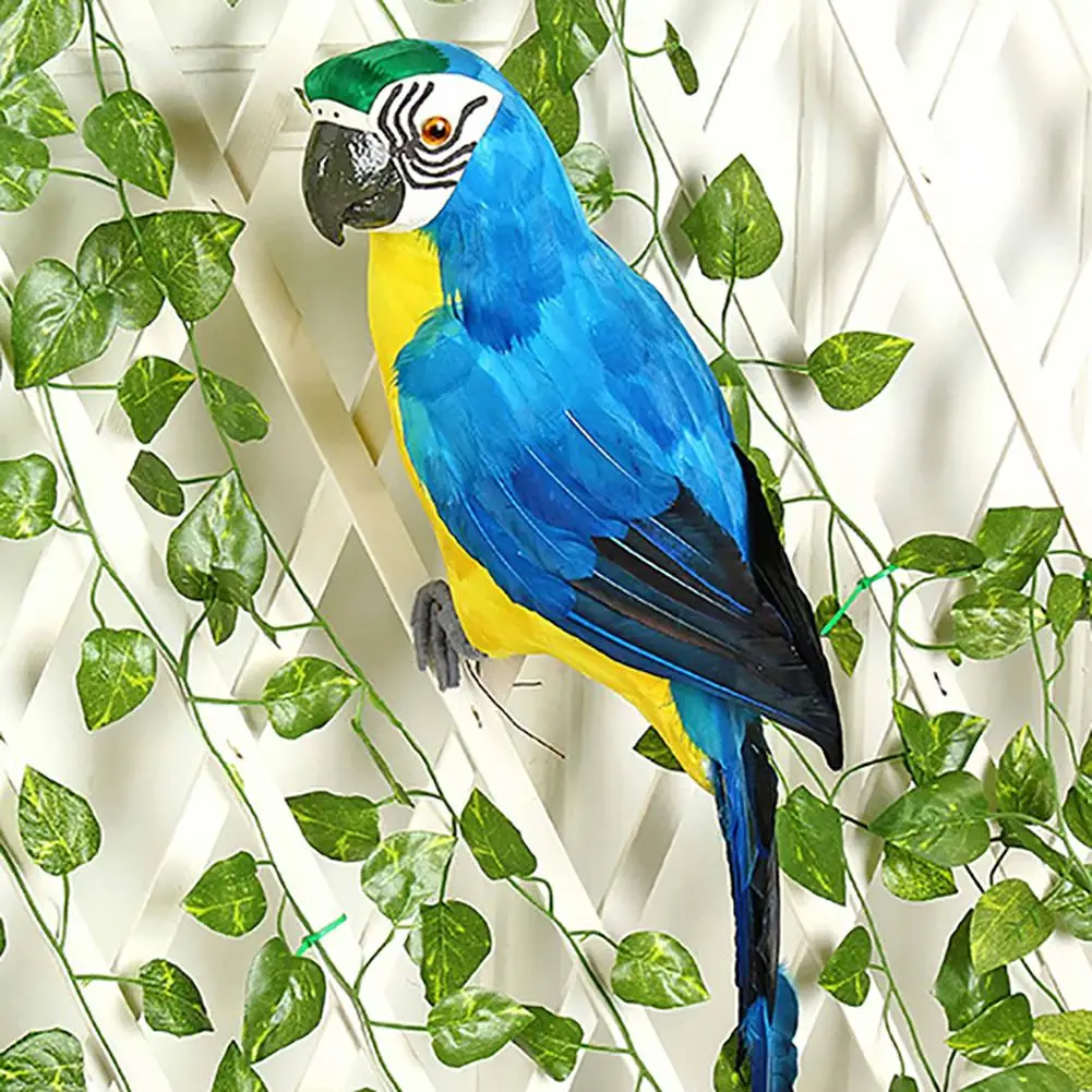 Figurine de perroquet fait à la main  25/35cm  oiseau pour pelouse  ornement de jardin  décor de