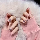 24 шт. накладные ногти цветок накладные ногти градиентный пресс на ногти хит цвет короткие Типсы для ногтей блестящие фруктовые аксессуары для ногтей Дизайн ногтей