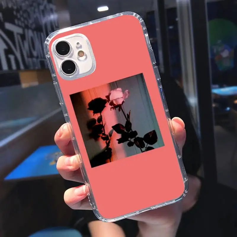 

Aesthetics retro painting letter Phone Case Transparent for iPhone 6 7 8 11 12 s mini pro X XS XR MAX Plus