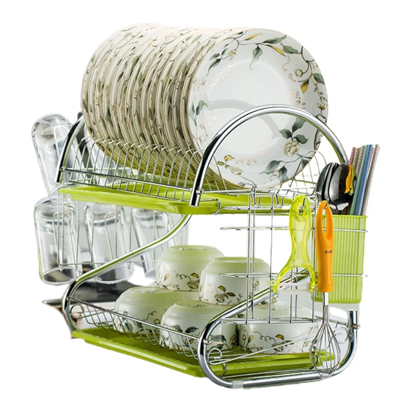 

Household Kitchen Two Three Layer Drip Tray Rack Multi-Functional Storage Items
