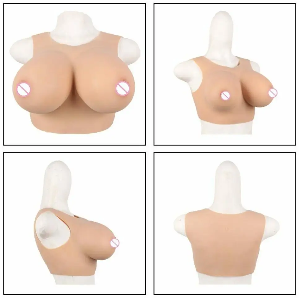 Huge Fake Boobs Bodysuit Artificial Silicone Breast Forms Shemale Crossdresser Fake bra Realistic Soft Boobs Transgender Queen