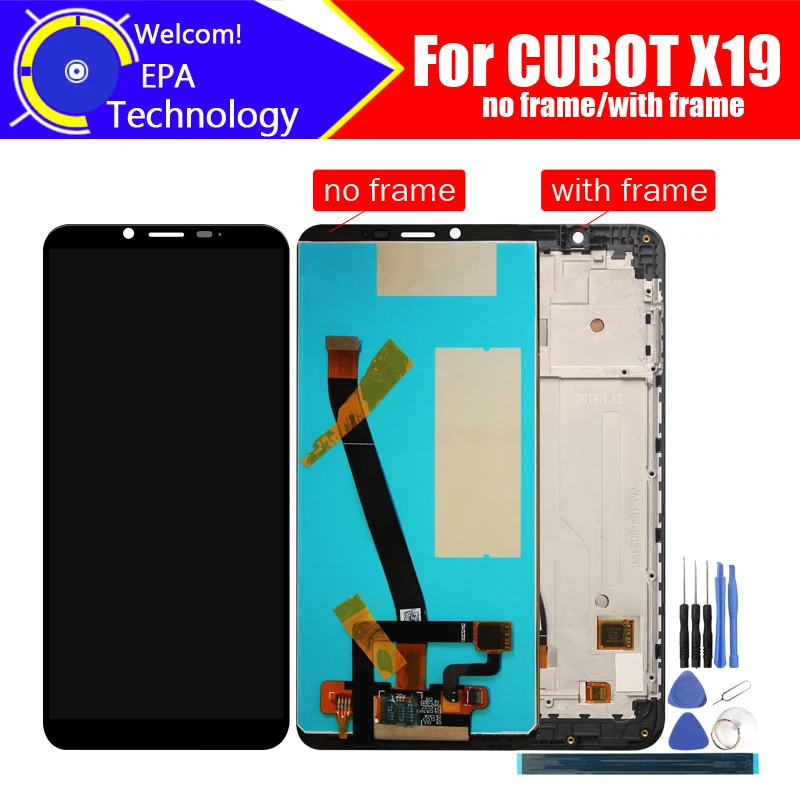 5,93 дюймов CUBOT X19 ЖК-дисплей+ сенсорный экран дигитайзер+ рамка в сборе ЖК+ сенсорный дигитайзер для CUBOT X19