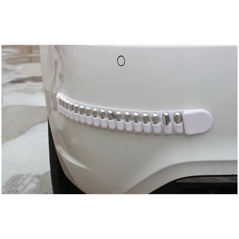 42 X 4 CM 4pcs Car Front Rear Bumper Protector Guard Scratch Strip Sticker Rubber Black White Universal Auto Trim Styling | Автомобили и