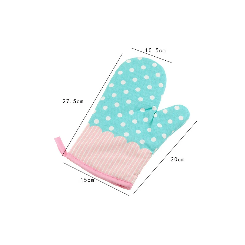 

1PC Printed Heat Insulation Gloves Kitchen Helper For Baking Oven Microwave Hand Protector Guard Thickness Oven Mitts Gloves
