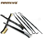 Armiyo 7 шт.набор, фотобочка, карбоновые отверстия, набор для очистки грязи, стальная проволока, двойная головка, щетка + нейлоновый Набор для охоты