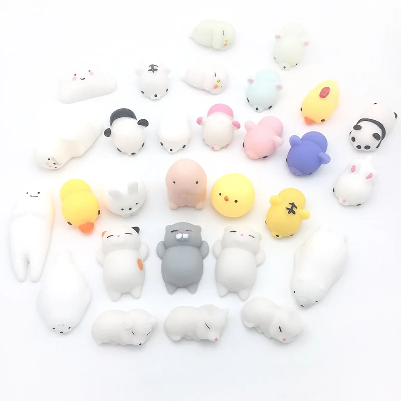 

Random 6pcs Kawaii Squishy Cat Fidget Toys Creative Simulation Animals Decompression Popits Toy Anti-stress Gifts for Adult Kids