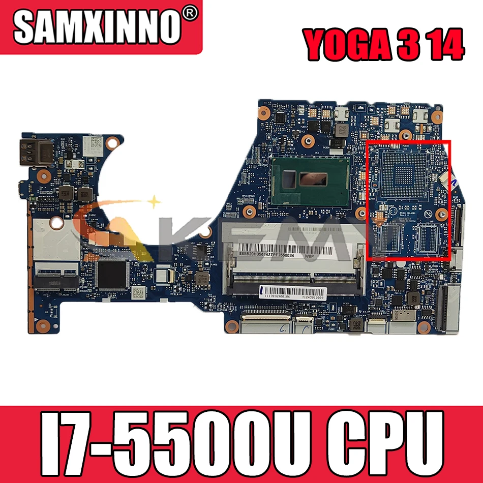 

Akemy BTUU1 NM-A381 прозрачная защита для экрана для Lenovo YOGA 3 14 YOGA3 14 ноутбук материнская плата 5B20H35602 5B20H35614 процессор I7 5500U DDR3 100% тест
