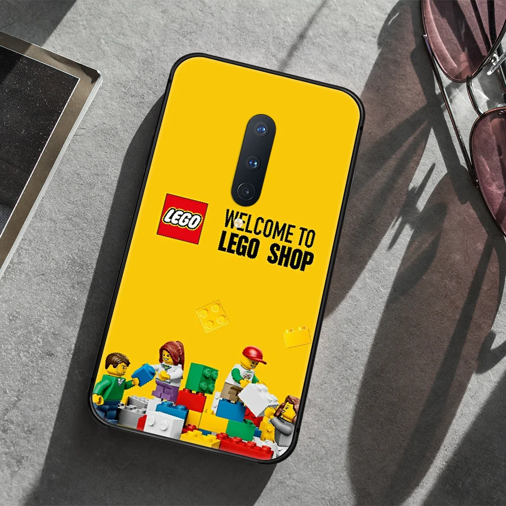 

LEGOs Phone Case Cover Hull For 1+ Oneplus 5T 6 6T 7 7T 8 8T Pro black Cell Trend Hoesjes 3D Etui Luxury Waterproof Tpu Funda