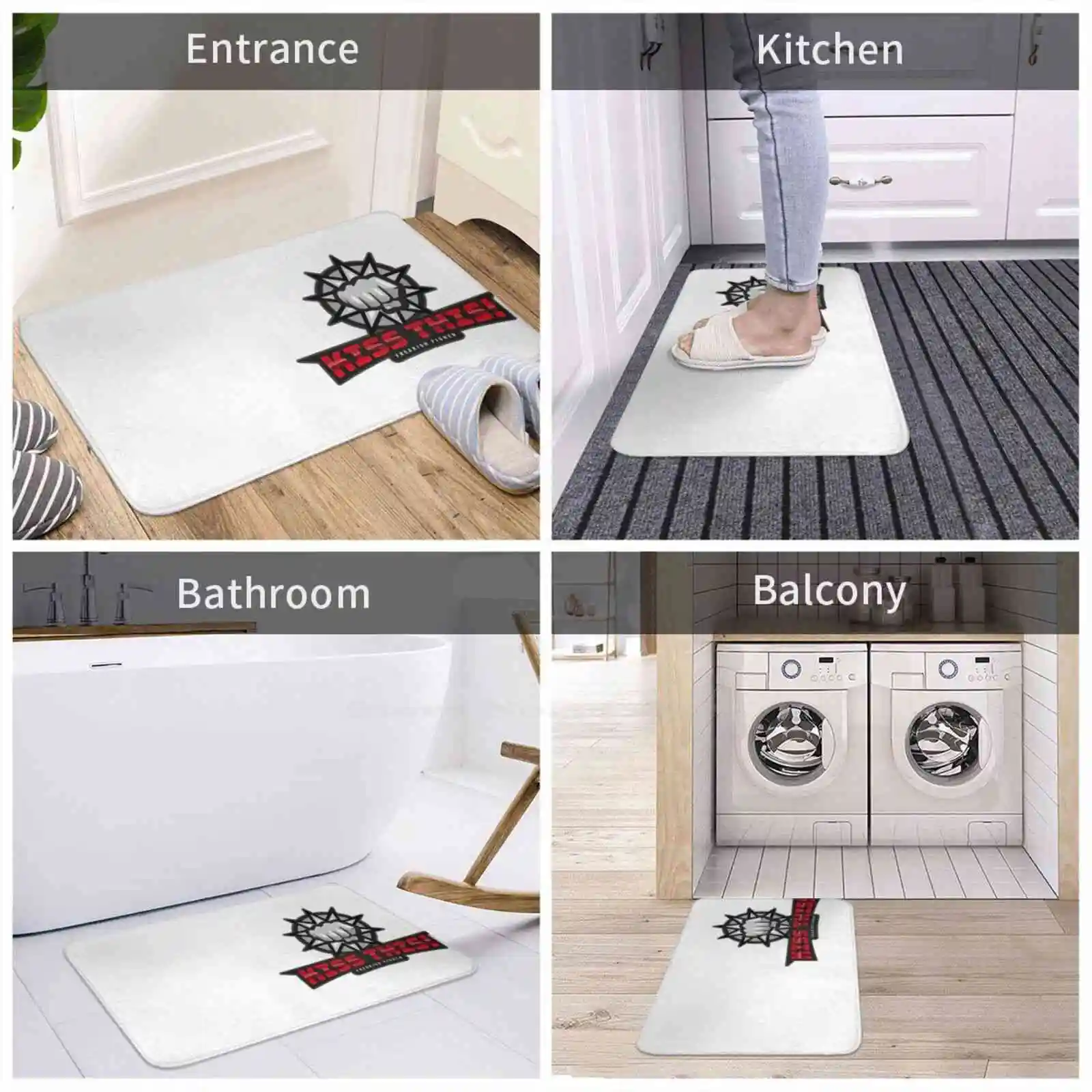 Поцелуй это! Дверной коврик для ног домашний бокса Clrdmoney Muay Thai кикбоксинг боевые