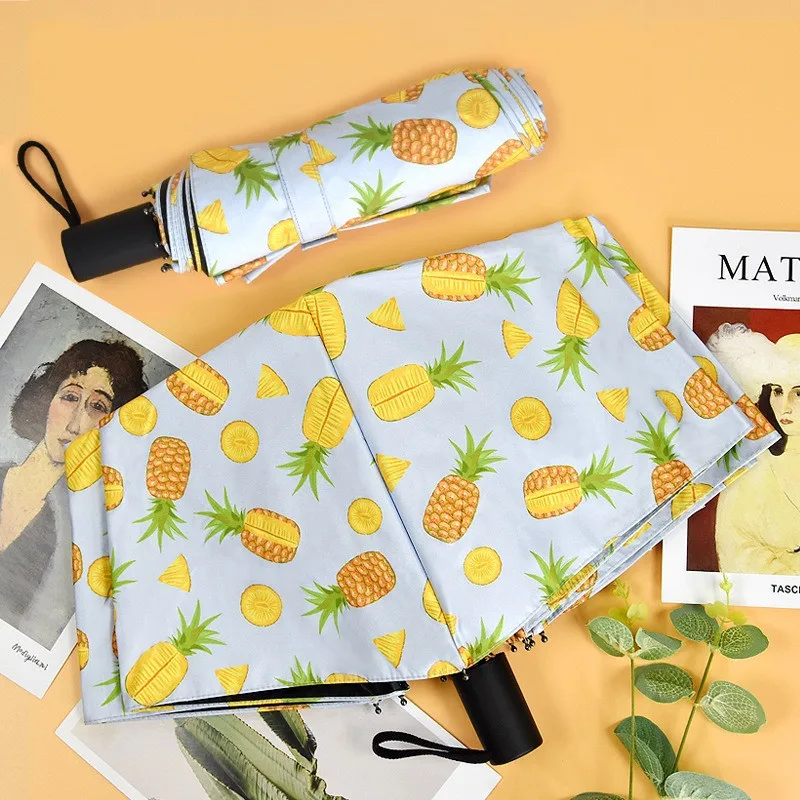 

Wholesale Manual Umbrella for Women Rain Travel Folding Umbrellas Rainproof Rain Sun UV Parasol Student Umbrella