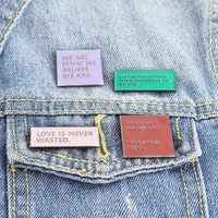 funny quote enamel pins positive inspiration geometry brooches bag clothes lapel pin badge jewelry gift for friends wholesale