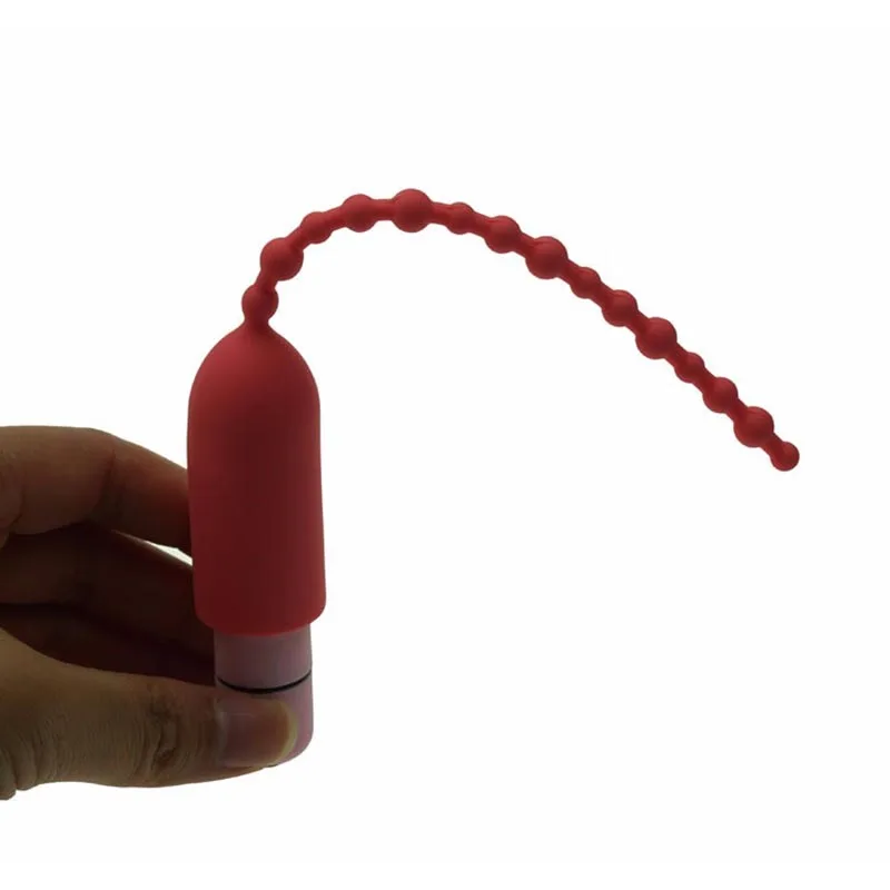 Вибрирующая Силиконовая пробка для уретры и кольцо головки Мужская