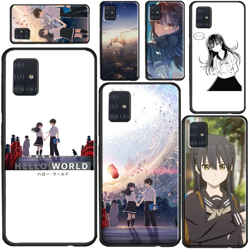 

Чехол Hello World для телефона с аниме для Samsung A71 A51 A41 A31 A11 A12 A32 A52 A72 A20e A21S A02S A10 A40 A50 A70