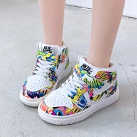 kids shoes classic high top sneakers boys girls running basketball shoes childrens breathable camouglage sports skate shoes