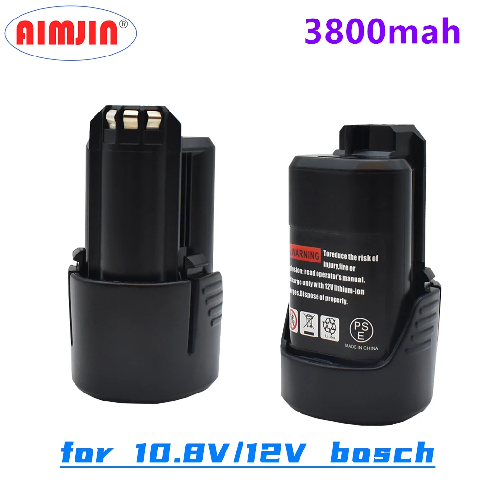 

Newest 10.8V/12V 3800mAh Li-ion Rechargeable Power Tool Battery for BOSCH Cordless Electric Screwdriver BAT411 BAT412 BAT412A