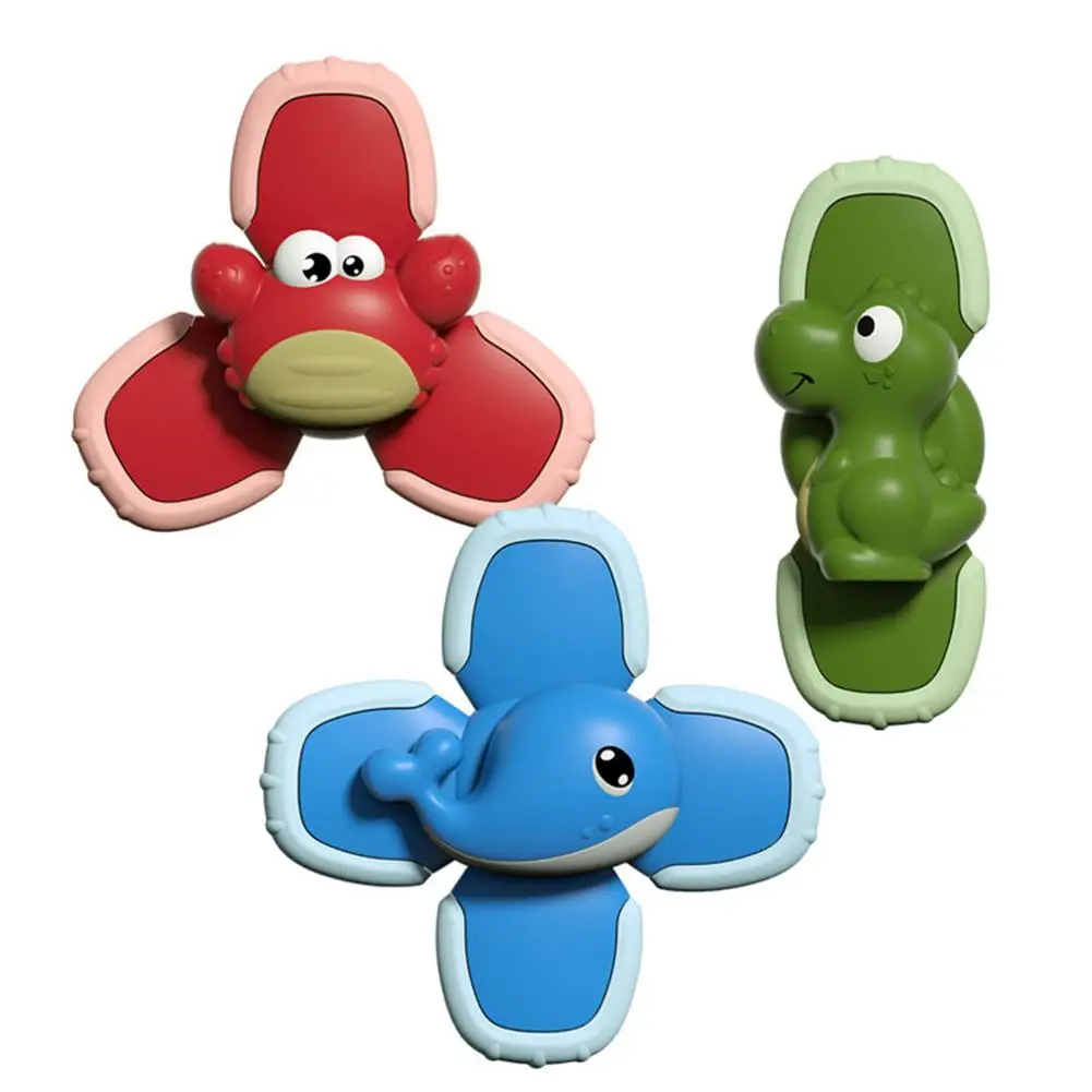 

Baby Spin Top Bath Toys For Boy Children Bathing Sucker Spinner Suction Cup Toy Cute Crab Whale Dinosaur For Kids Rattle Teether