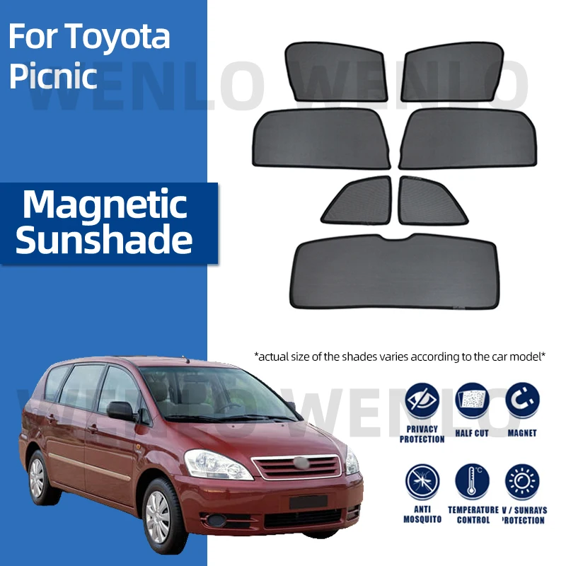 

Затеняющая сетка на лобовое стекло для Toyota, магнитная занавеска для пикника, солнцезащитный козырек