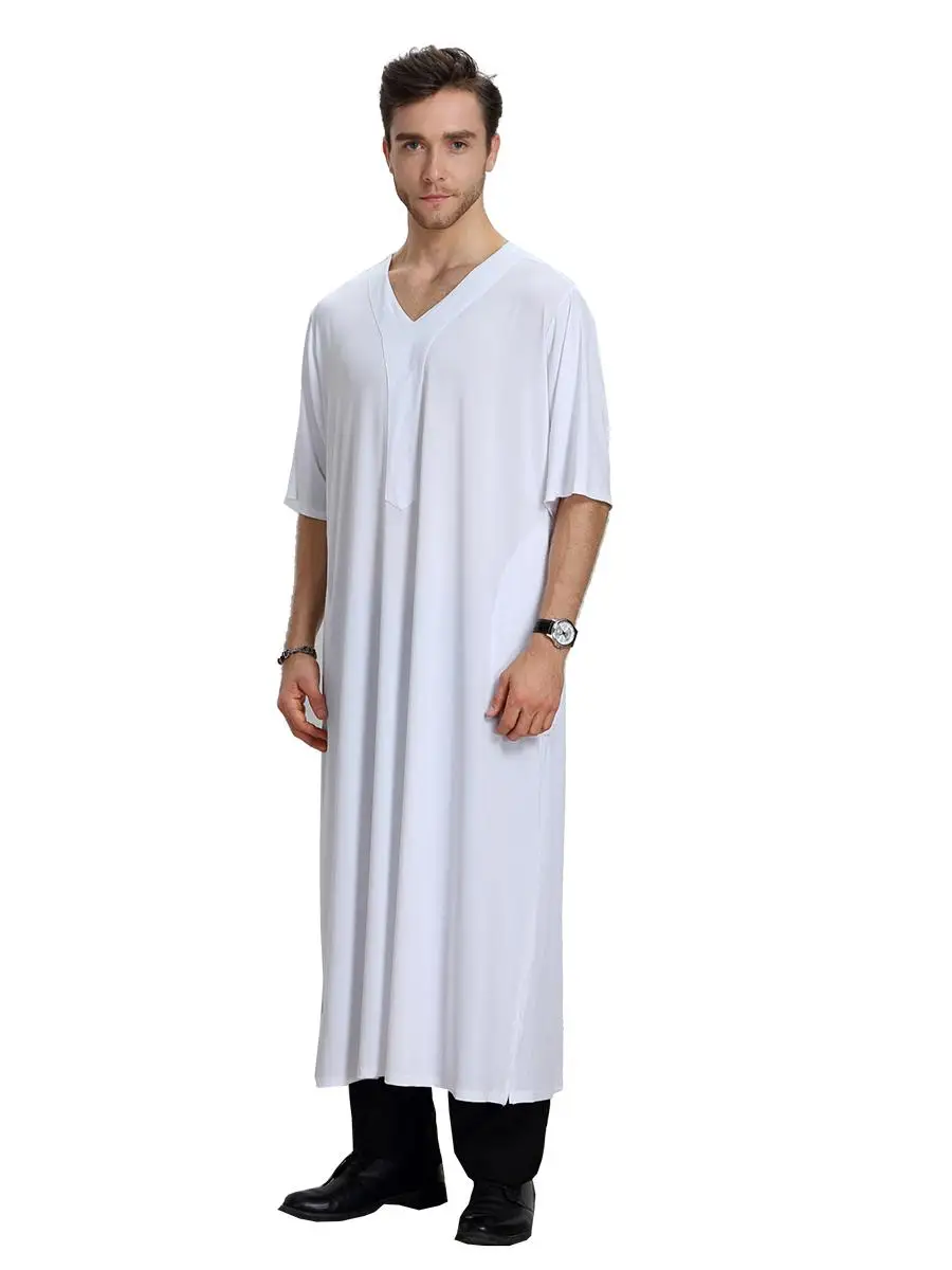 Saudi Мужская Тауб исламский халат мусульманский Jubba Dishdasha Арабский Кафтан абайя