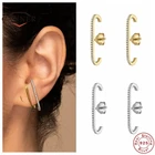 Серьги-гвоздики из серебра 925 пробы с фианитами