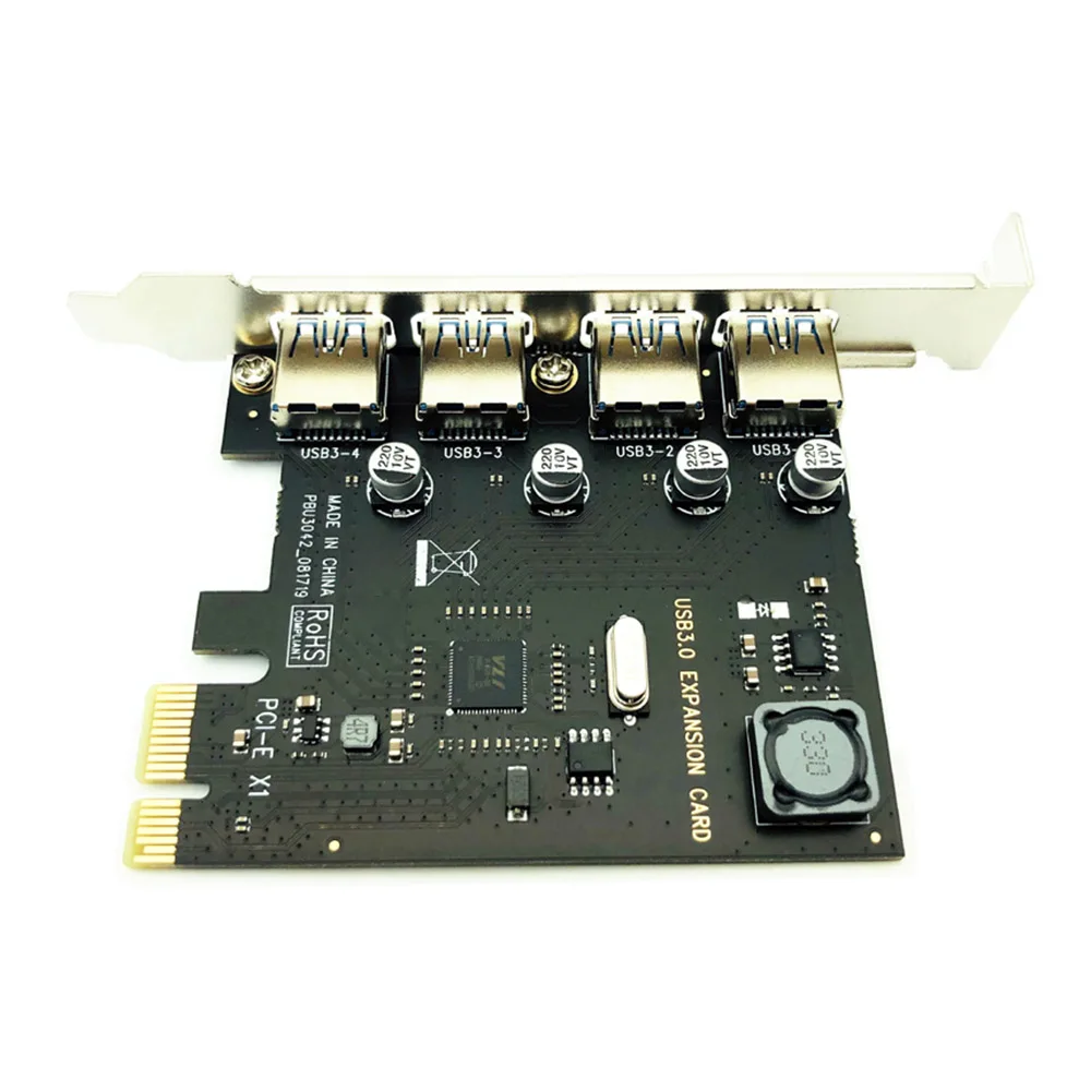 

Плата расширения USB 3,0 PCI-E с 4 портами, контроллер адаптера концентратора USB 3,0, PCI Express, удлинитель, адаптер для настольного компьютера
