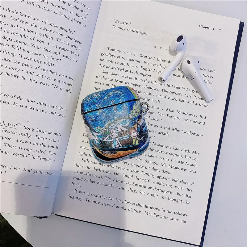 Чехол для airpods с милым рисунком Рика и Морти, Модный мягкий чехол для Apple, чехол Airpods 1/2, беспроводной Bluetooth чехол для наушников