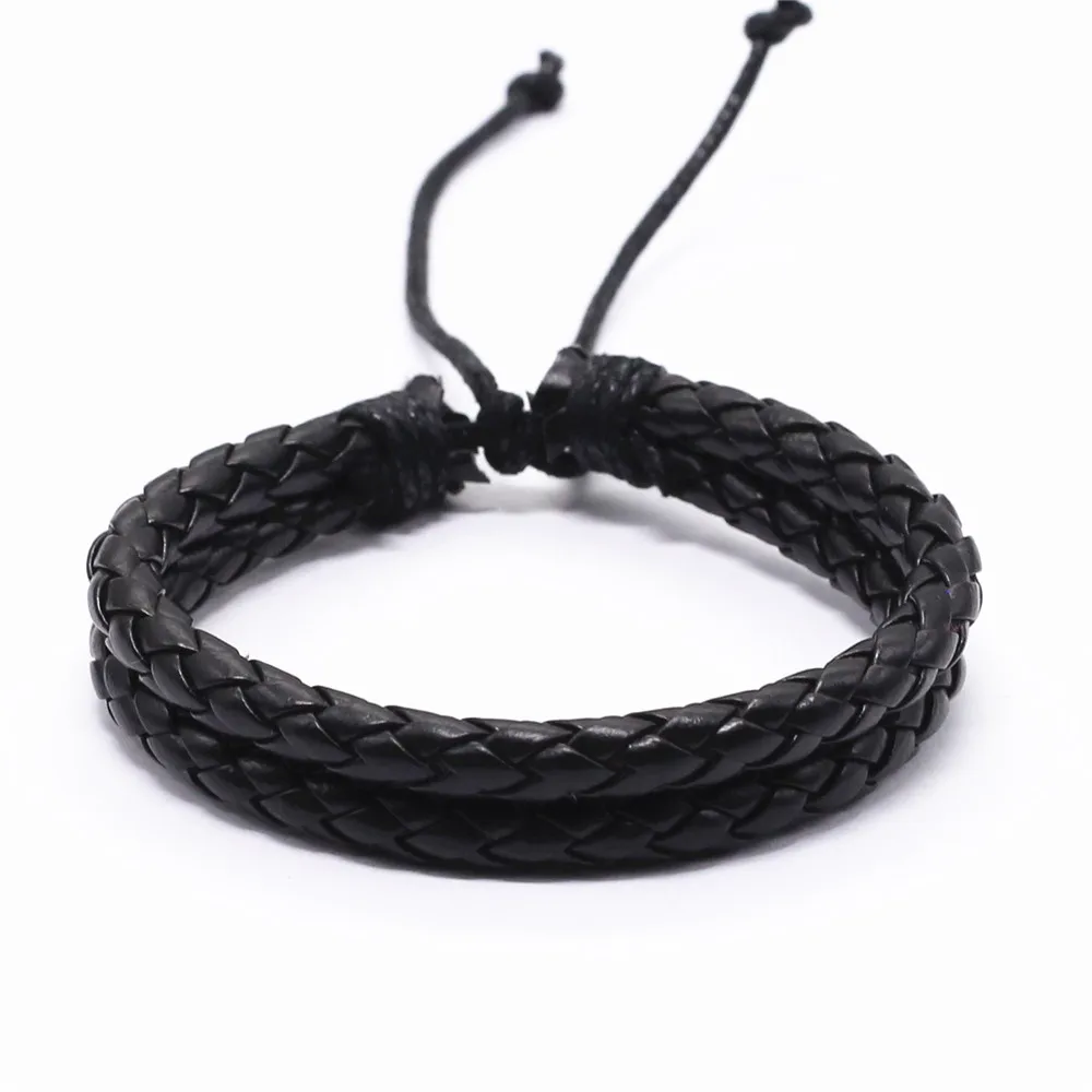 Style 3 Punk Bohemia Leather Bracelet Men Homme Weave Wrap Bracelets for Women Jewellery Accesorios Mujer Pulsera Erkek Bileklik Bijoux - Окраска металла: Style 3