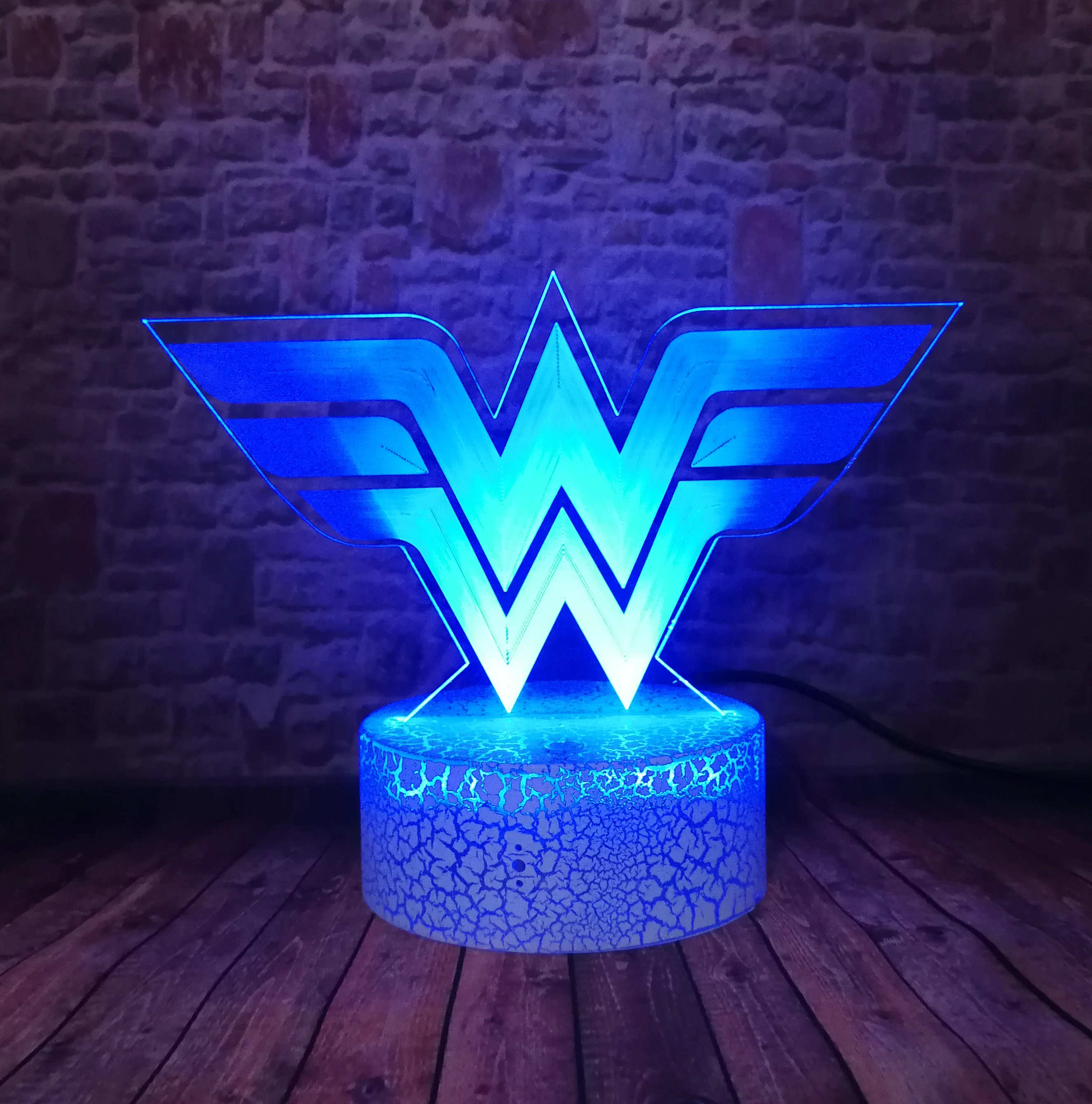 DC Comics логотип Чудо Женщины супергерой Лиги Справедливости Забавный 3D Визуальный