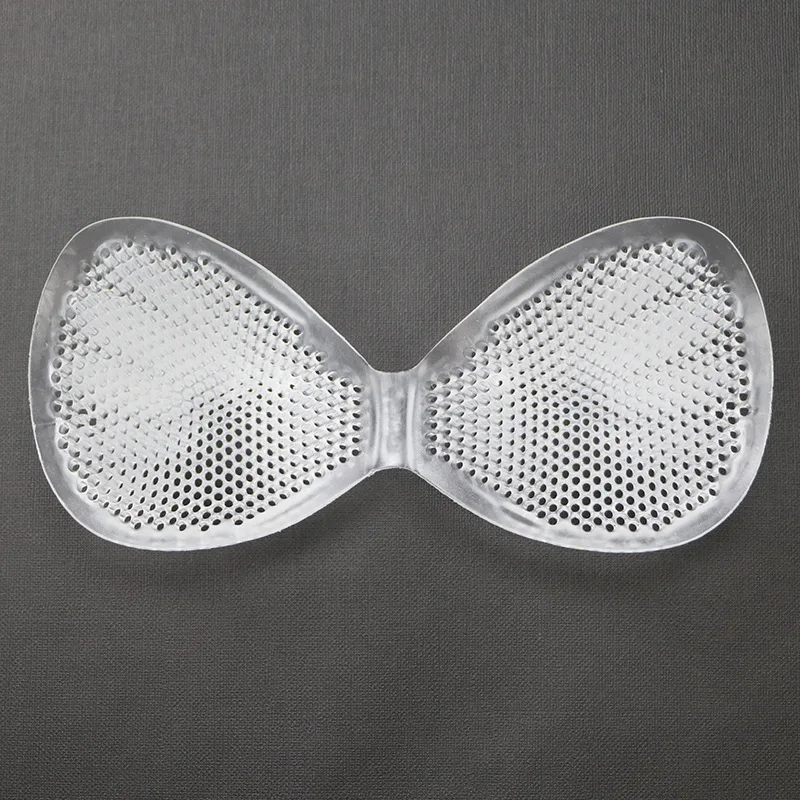 

One-Piece Honeycomb Chest Pad Insert Thickened Gather Transparent Invisible Seamless Bra Underwear Swimsuit Silicone Chest Pad