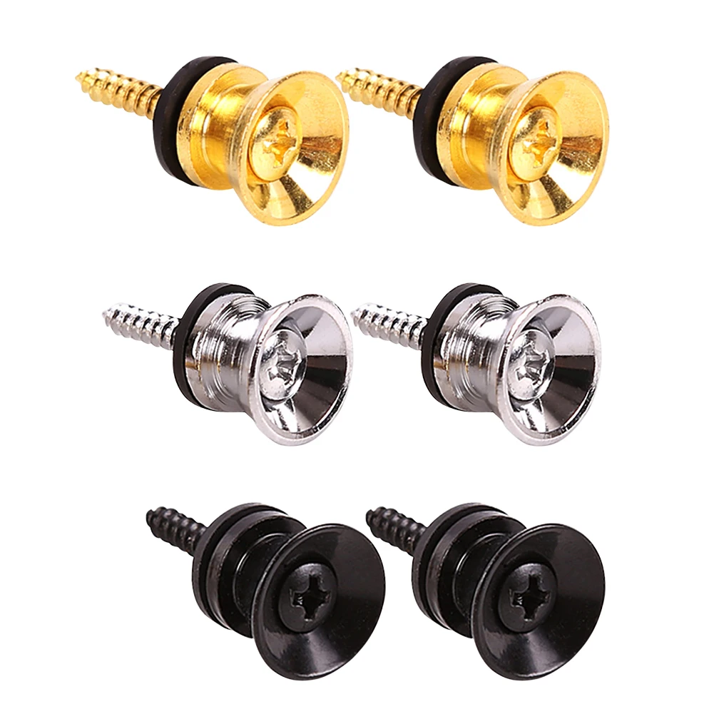 2 stücke gitarre pegs für akustische elektrische bass ukulele gitarre schnalle taste lock pins metall ende locking teile zubehör free g