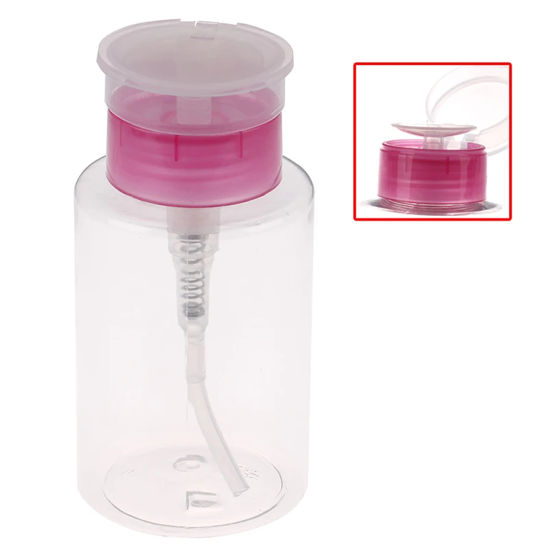 

1Pcs Empty Clear Pump Dispenser Perfume Bottle Container For Acetone Polish Remover Alcohol Liquid Essential Oil Travel Bottle