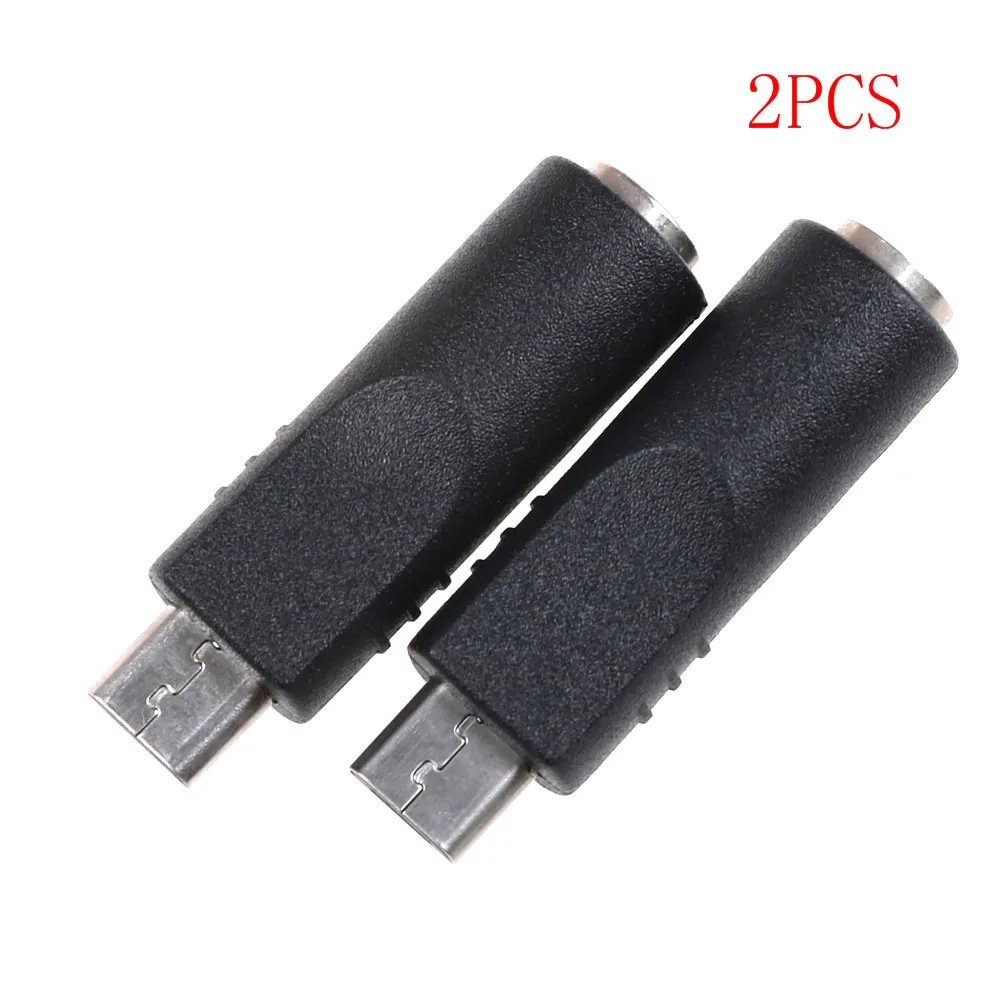 

2pcs 3.5 x 1.1mm Female to Micro USB Male 5 Pin DC Power Plug Connector Adapter for Android Smartphone Tablet Charger Converter