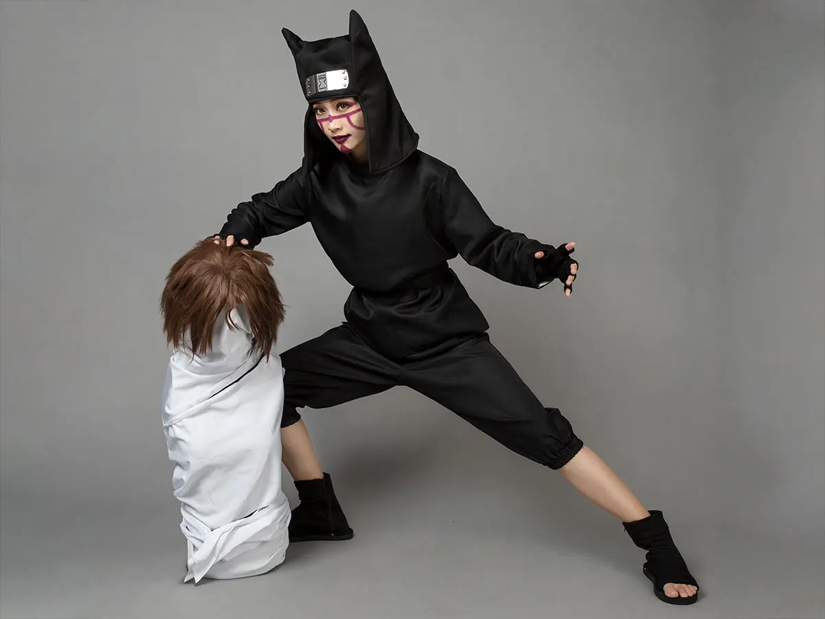 Shippuden Puppet master Kankuro Costume Gaara's trouder карнавальный костюм кукольная техника